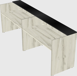 Shared u-shaped reception desks