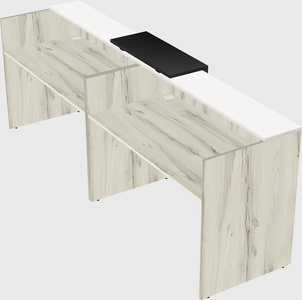 Shared u-shaped reception desks