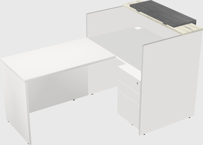L-shaped modular reception