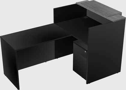 L-shaped modular reception
