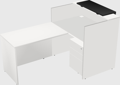 L-shaped modular reception