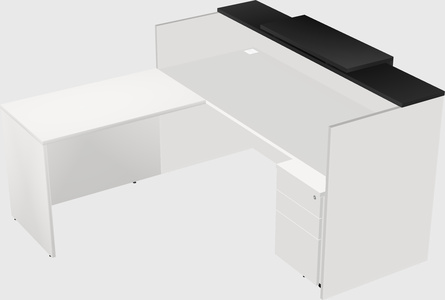L-shaped modular reception