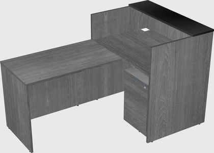 L-shaped modular reception