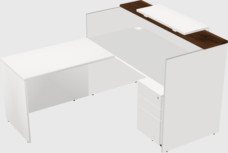 L-shaped modular reception