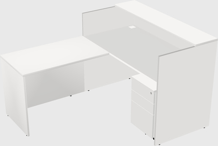 L-shaped modular reception