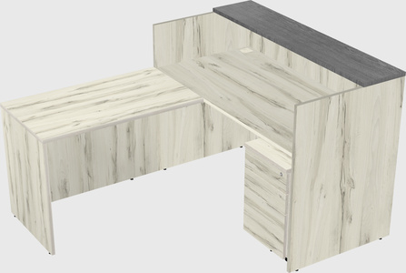 L-shaped modular reception