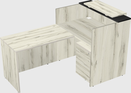 L-shaped modular reception