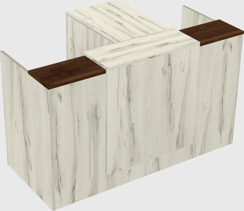 L-shaped modular reception