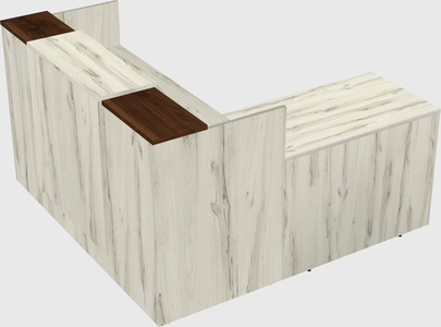 L-shaped modular reception