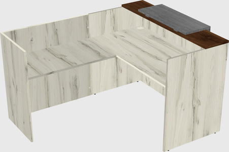 L-shaped modular reception
