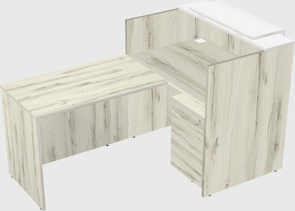 L-shaped modular reception