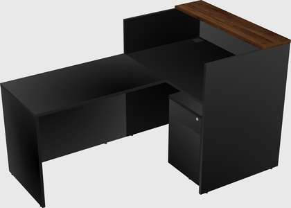 L-shaped modular reception