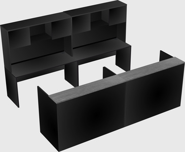 Shared u-shaped reception desks