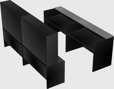 Shared u-shaped reception desks