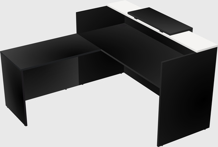 L-shaped modular reception