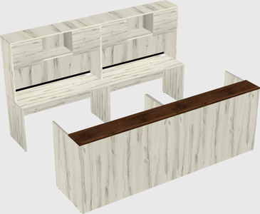 Shared u-shaped reception desks