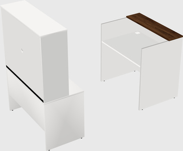 Comptoir d'accueil modulable