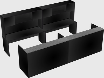 Shared u-shaped reception desks