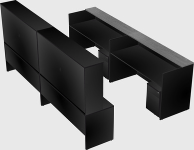 Shared u-shaped reception desks