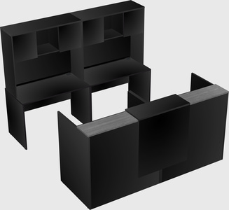 Shared u-shaped reception desks