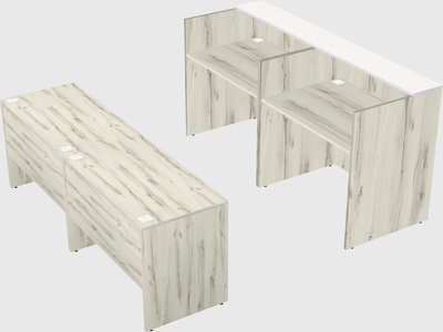Shared u-shaped reception desks