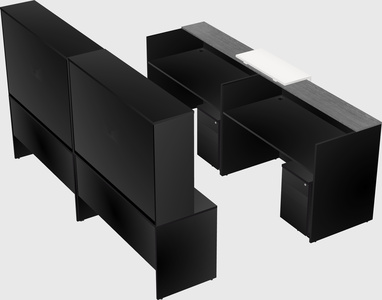 Shared u-shaped reception desks