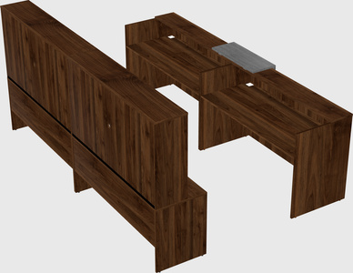 Shared u-shaped reception desks