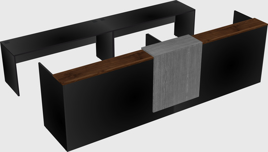 Shared u-shaped reception desks
