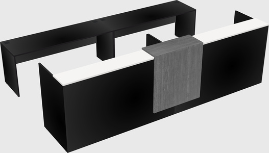 Shared u-shaped reception desks