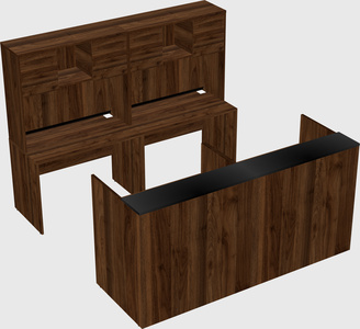 Shared u-shaped reception desks