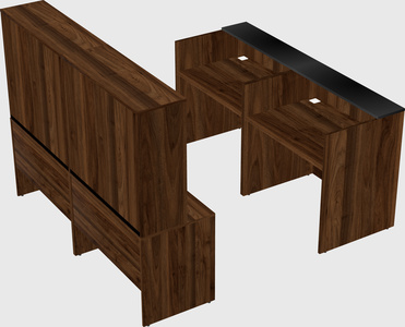 Shared u-shaped reception desks
