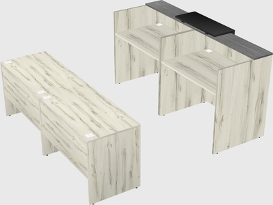 Shared u-shaped reception desks