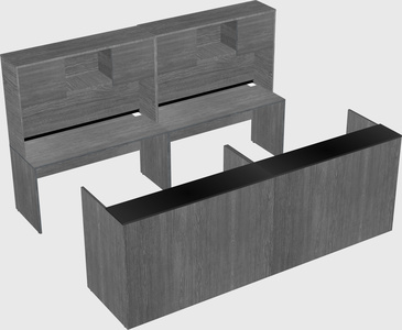 Shared u-shaped reception desks