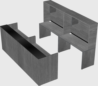 Shared u-shaped reception desks
