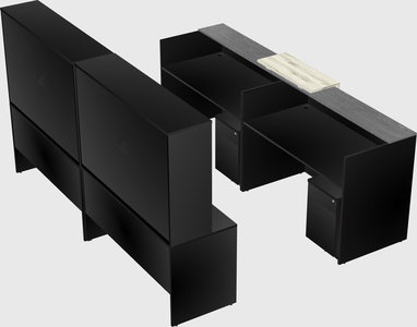 Shared u-shaped reception desks