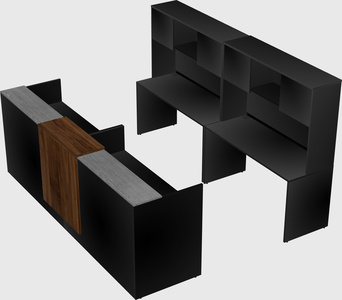 Shared u-shaped reception desks