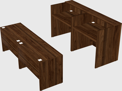 Shared u-shaped reception desks