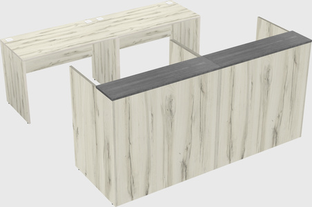 Shared u-shaped reception desks