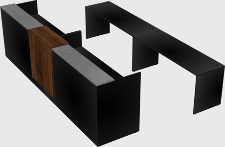 Shared u-shaped reception desks