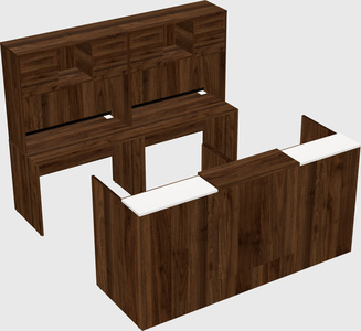 Shared u-shaped reception desks