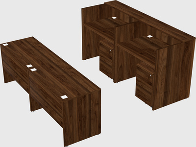 Shared u-shaped reception desks