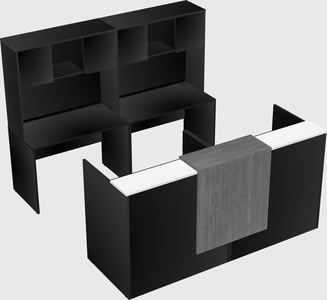 Shared u-shaped reception desks