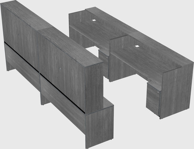 Shared u-shaped reception desks