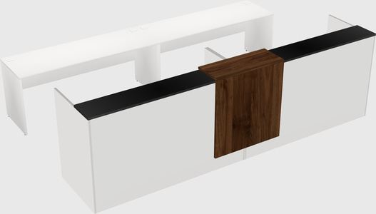 Shared u-shaped reception desks