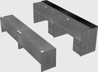 Shared u-shaped reception desks
