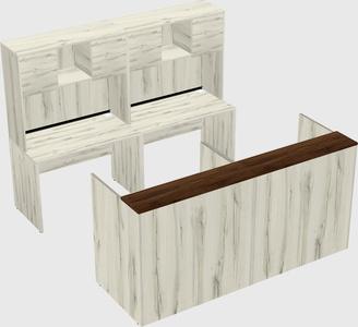 Shared u-shaped reception desks