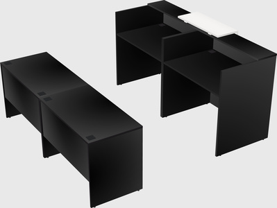 Shared u-shaped reception desks