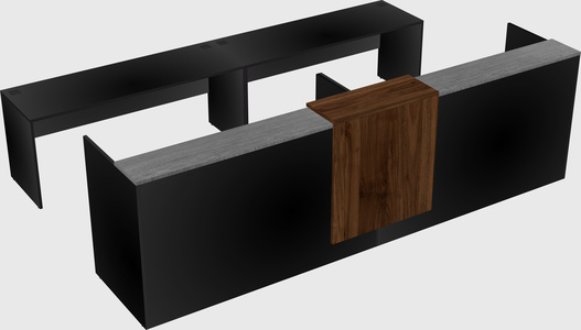 Shared u-shaped reception desks