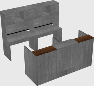 Shared u-shaped reception desks