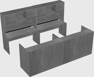 Shared u-shaped reception desks